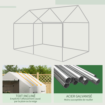 Tuinserre – Kassen – Plantenkas – Groentekas – Serre – 2 x 3 Meter – UV-bestendig PE Hoogwaardig – Gegalvaniseerd Stalen Frame