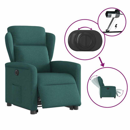 Elektrisch Verstelbare Sta-op Fauteuil – Relaxstoel – Senior Fauteuil – Opsta Stoel – Verstelbare Stoel – Elektrische Sta-op Functie – Ademend Stoffen Bekleding Donkerbruin