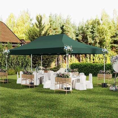 Paviljoen – Tuinpaviljoen – Partytent – Tent – Overkapping – Waterdicht – UV Bescherming 50+ – 3 x 6 Meter – Inclusief 6 Zijwanden en Zandzakken – Groen