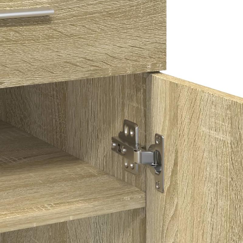 Dressoir – Sideboard – Kasten – Bergmeubel – Opbergmeubel – Sonoma Eiken Bruin – Modern Design – Met Slot – Vloerbevestiging – MDF Hout
