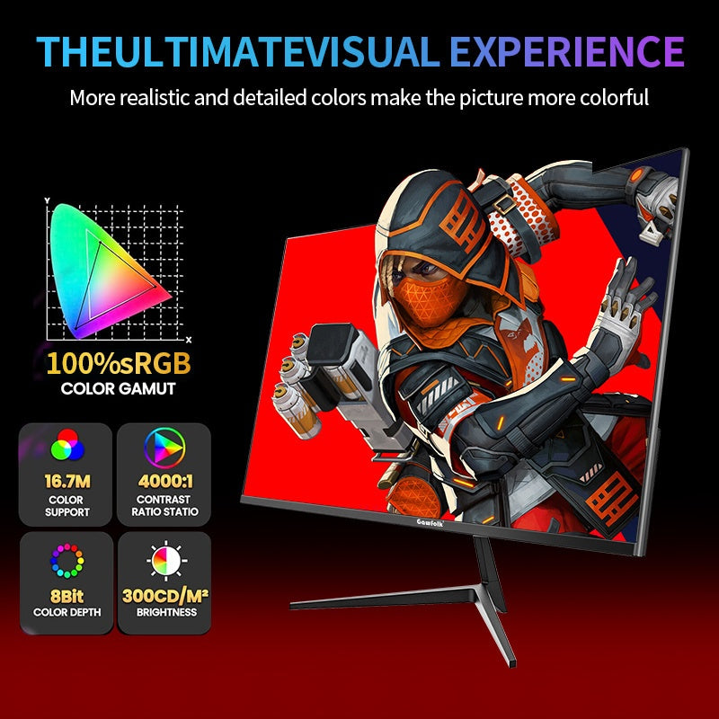 24 inch Curved Monitor – Gaming Monitor – PC Scherm – Beeldscherm – Computer Monitor – 100Hz Verversingssnelheid – Full HD 1080p Resolutie
