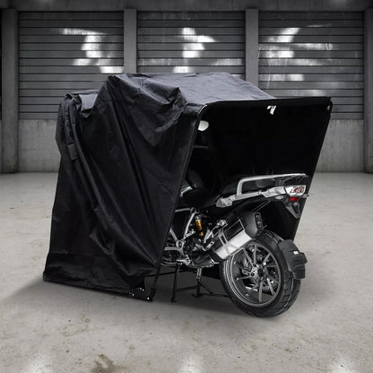 Motorfietshoes – Motorhoes – Scooterhoes – Motorfietsbescherming – Motorafdekking – Zwart – 600D Oxford Stof – 270×105×155 cm – Waterafstotend – Opvouwbaar Met Opbergtas