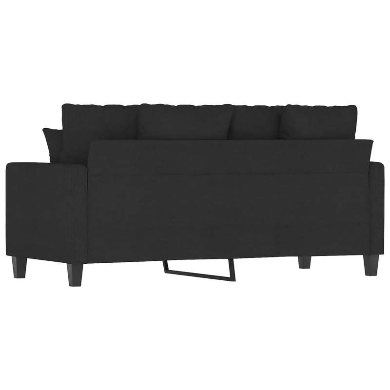 2-Zits Bank – Tweezitsbank – Compacte Sofa – Kleine Bank – Zitbank Zwart – Duurzame Bekleding – Comfortabele Kussens – 140 cm Breed – Ruimtebesparend Design