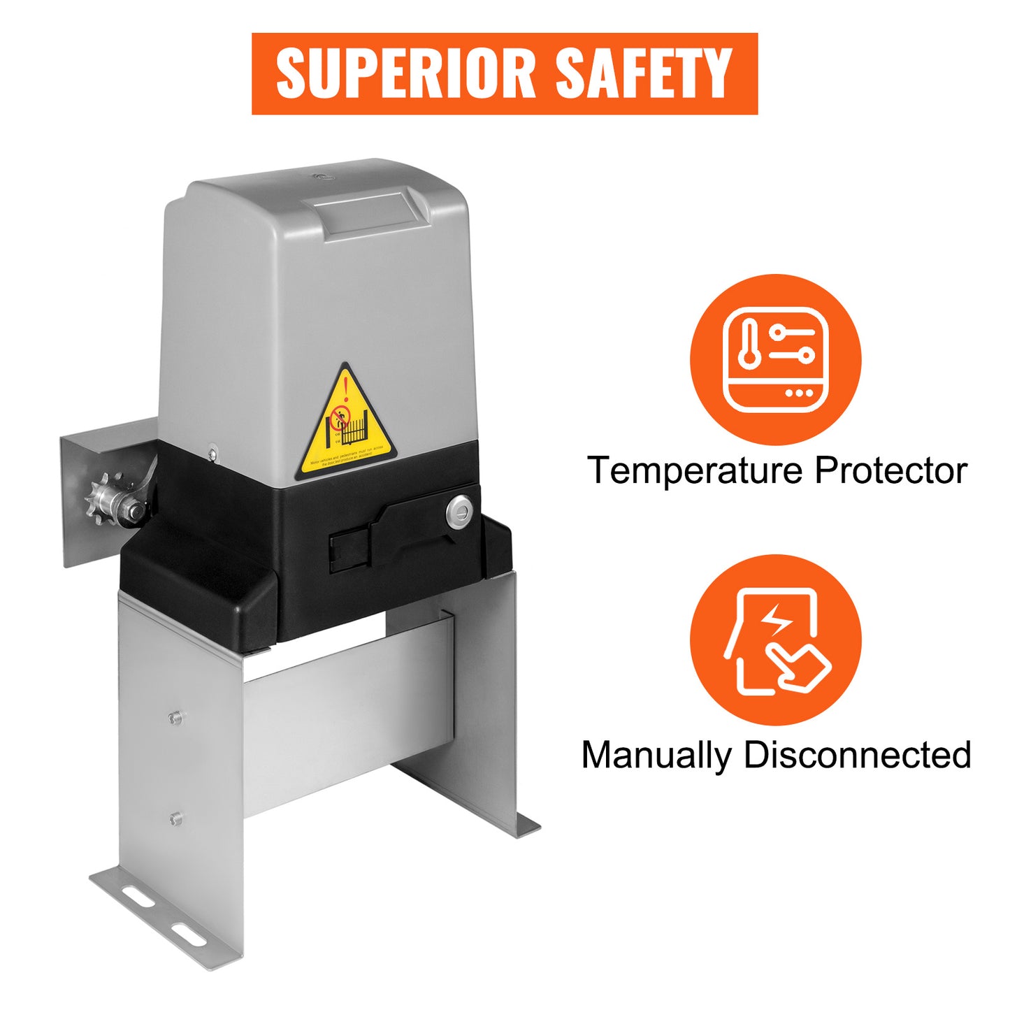 Automatische Poortopener – Schuifpoort Motor – Poortbediening – Poortopener Met Afstandsbediening – Automatische Toegangspoort – Infraroodsensor Veiligheid – Maximale Trekkracht 1500 kg