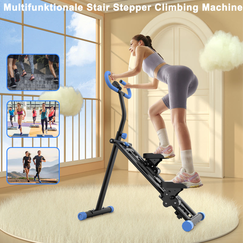 Trapstepper – Stepper – Stair Climber – Fitnessstepper – Cardio Trainer – Verstelbare Weerstand 3 Niveaus – Opvouwbaar en Stabiel Tot 120 kg