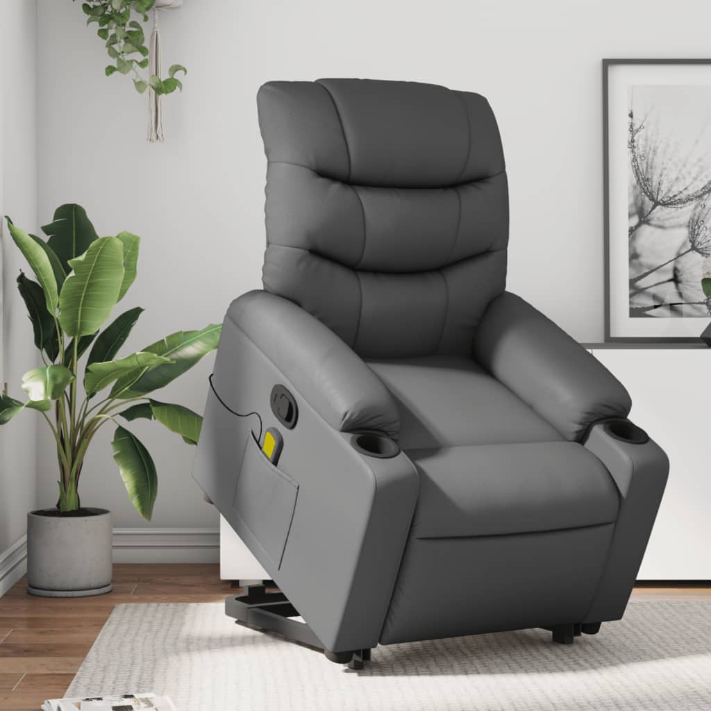 Sta-op Stoel Elektrisch – Verstelbare Fauteuil – Relaxstoel – Elektrische Relaxfauteuil – Stoel Met Sta-op Functie – Kunstleer Bekleding – Tot 135 Graden Verstelbaar
