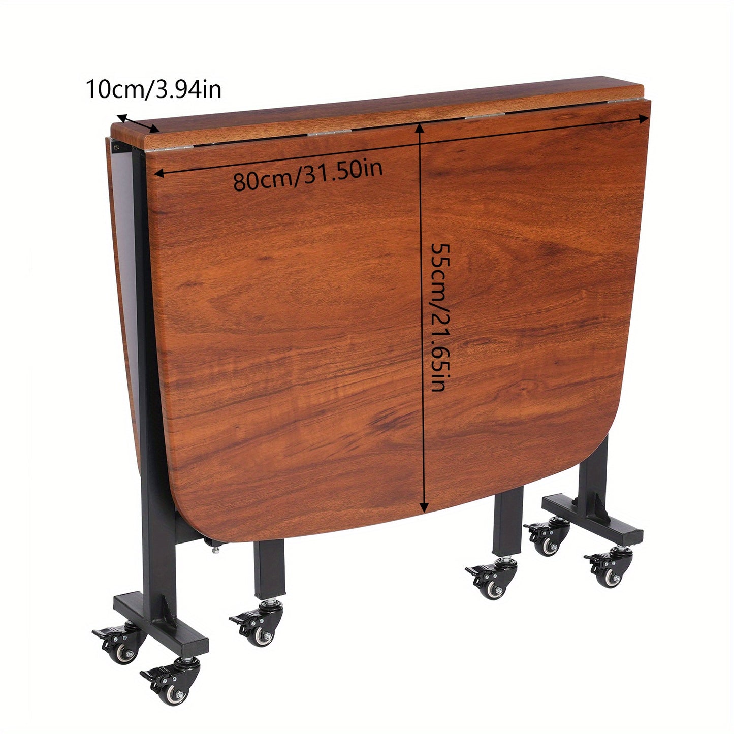 Klaptafel – Vouwtafel – Campingtafel – Tuintafel – Plooitafel – Extra Groot 120x80x75 cm – Stevig Hout & Staal – Ruimtebesparend & Mobiel