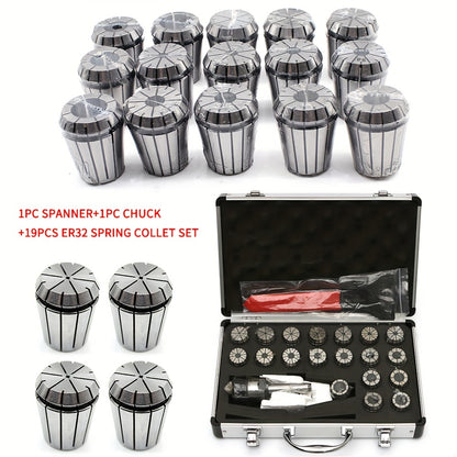Spanenhouder – Spankopset – Freeshouder – Veerspankop – CNC Spantool – Alloy Stalen Set – Nauwkeurige Precisie – Compleet Met 19 Maten