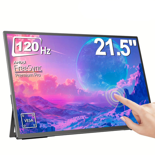 Portable Monitor – Draagbaar Scherm – Extra Beeldscherm – Touchscreen Monitor – 21,5 Inch – 120Hz Verversingssnelheid – Full HD 1920x1080 Resolutie