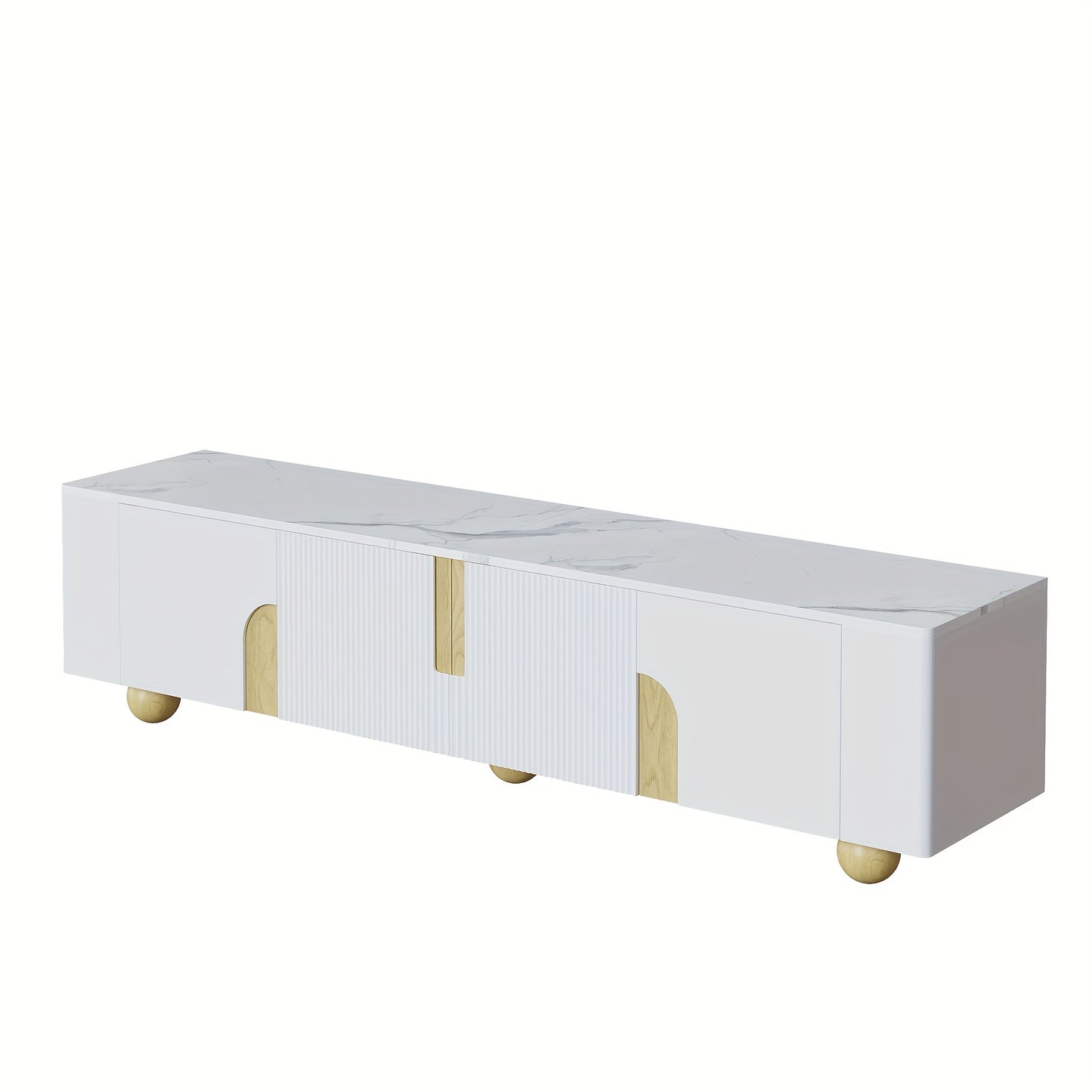 TV Meubel – TV Kast – TV Dressoir – TV Meubels – Televisiekast – Marmerlook Oppervlak – 180 cm Breed – MDF Met Houtfineer