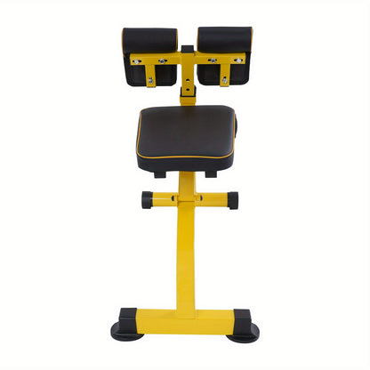 Heavy-Duty Multifunctional Fitness Chair - Adjustable Height (10-Level), Foldable Exercise Equipment with 299.82 KG Weight Capacity, PU Cushioned Seat & Sturdy Base - Home Gym, Squats, Push-Ups, Back Extensions - Space-Saving