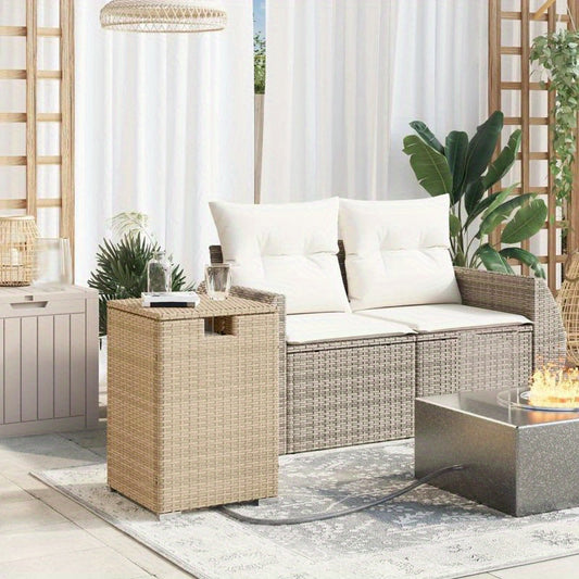 Portable Propane Table – Outdoor Bijzettafel – Campingtafel – BBQ Tafel – Patio Meubel – Lichtgewicht & Stevig – Modern Beige Design
