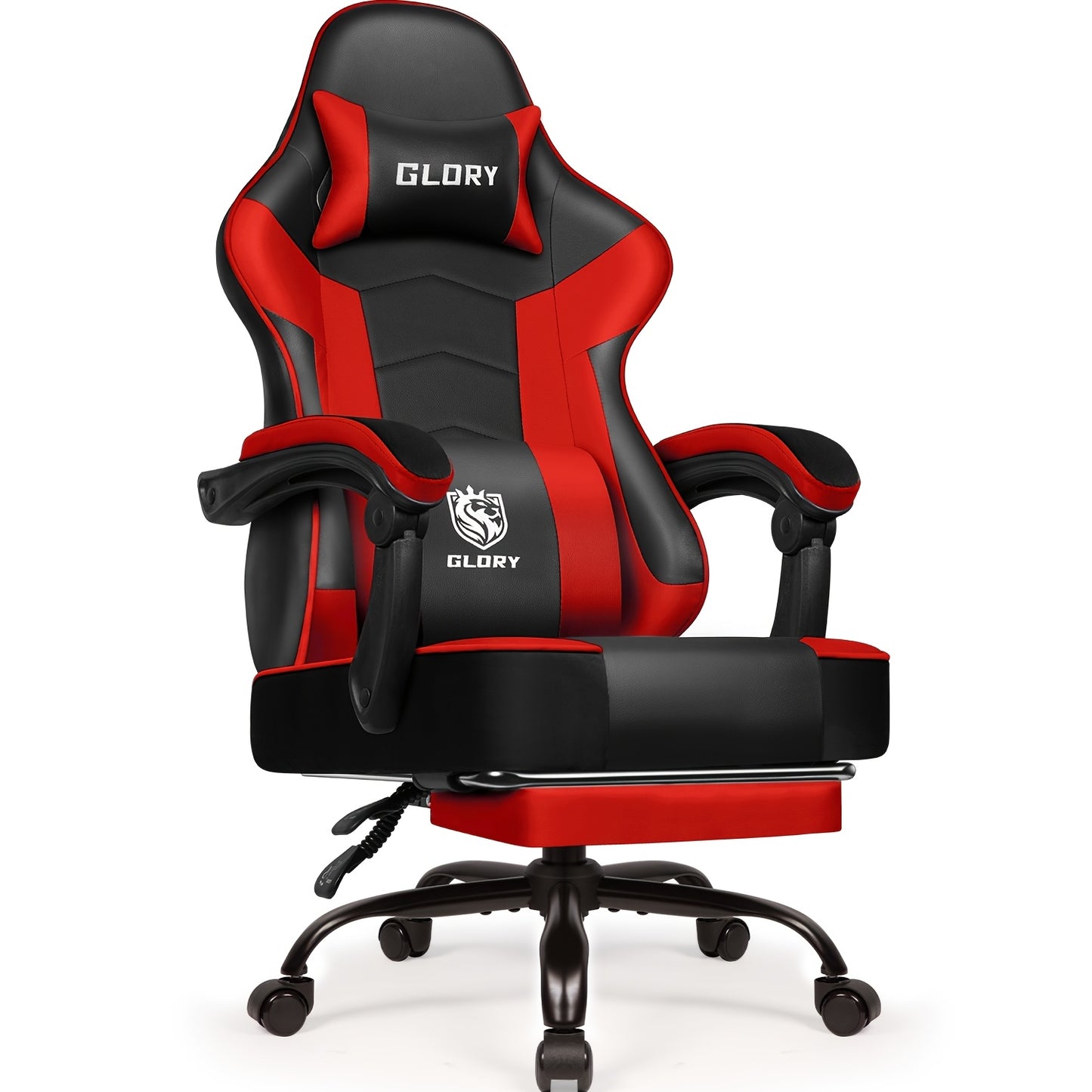 Ergonomische Gamingstoel – Bureaustoel – Computergamingstoel – Draaibare Stoel – Verstelbare Stoel – Met Voetensteun – Ademend Materiaal – Handmatige Rugleuningverstelling