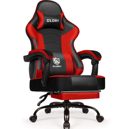 Ergonomische Gamingstoel – Bureaustoel – Computergamingstoel – Draaibare Stoel – Verstelbare Stoel – Met Voetensteun – Ademend Materiaal – Handmatige Rugleuningverstelling