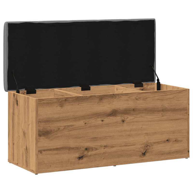 Houten Bank – Zitbank – Opbergbank – Bankje – Houten Opbergmeubel – Bruin – Massief Eikenhout – 102x42x45 cm – 3,2 Kubieke Voet Opbergruimte