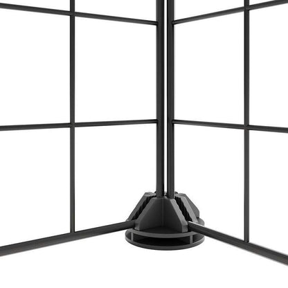 Dierenkooi – Knaagdierkooi – Speelkooi – Konijnenkooi – Hamsterkooi – 28 Stalen Panelen – Zwarte Deur – 35x35 cm