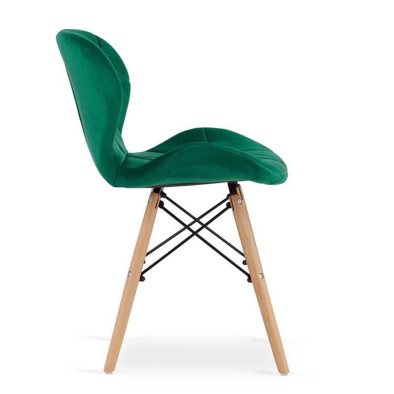 Stoel – Eetkamerstoel – Bureaustoel – Fauteuil – Kuipstoel – Velvet Bekleding – Massief Beukenhout – 120 kg Draagkracht – Moderne Groene Velvet Stoel