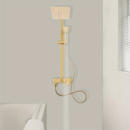 Golden Shower System – Regendouche – Douche Set – Mengkraan – Douchefittingen – Koperen Materiaal – Wandmontage