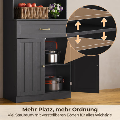 Bergkast – Opbergkast – Kast – Kledingkast – Dressoir – Witte kast – Grote capaciteit – Verstelbare planken – Stevig en duurzaam – Modern design