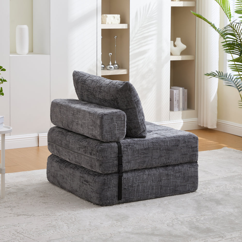 Opvouwbare Slaapbank – Slaapbank Bedbank – Sofa Bed – Logeerbed – Grijs – Hoogwaardig Katoenen Matras – Lichtgewicht & Draagbaar