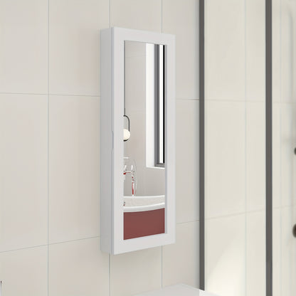 Strijkplankkast – Strijkbordkast – Inklapbare Strijkplank – Muurstrijkplank – Strijktafel – Wit Hout – 180° Draaibaar – Magnetische Deur Met Spiegel