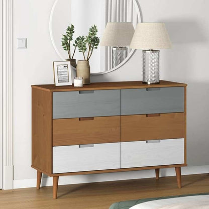 Houten Opbergkast – Bergkast – Industriële Kast – Opbergmeubel – Organizer – Bruin – Met Slot – Ruime Indeling 113x40x80 cm