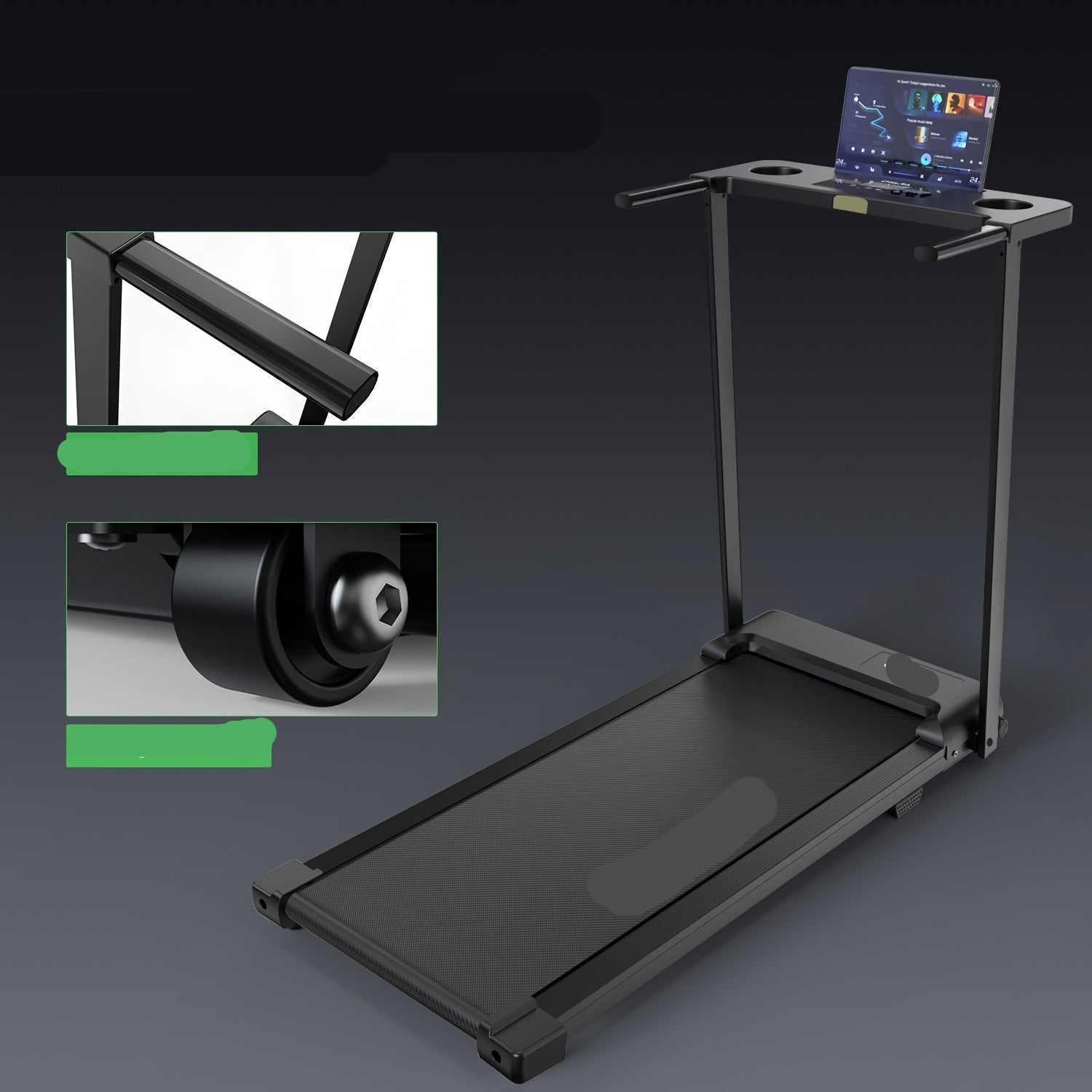 Loopband – Treadmill – Hardloopband – Loopmachine – Fitnessapparaat – Opvouwbaar Ontwerp – 12 Km/U Snelheid - QUORE