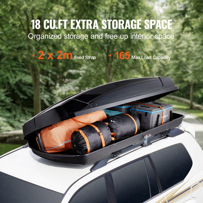 Dakkoffer – Autodakmand – Autodaktas – Bagagebox – Dakbox – 488 Liter Inhoud – Duurzaam ABS Materiaal