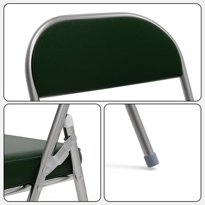 Inklapbare Stoelen – Klapstoelen – Vouwstoelen – Opklapbare Stoelen – Tuinstoelen – Set van 2 – Kunstleren Bekleding – Stevig Metalen Frame – Zithoogte 45 cm – Geschikt Binnen en Buiten