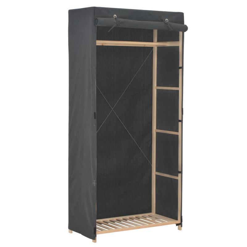 Modern Closet Cabinet - Easy Assembly Freestanding wardrobe, Spacious Interior Storage, Contemporary Bedroom/Living Room Furniture, Easy-to-Clean Fabric-like Surface (79x40x170cm/31.5x15.7x66.9in), Closet for Clothes, Minimal