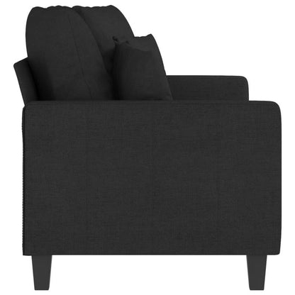 2-Zits Bank – Tweezitsbank – Compacte Sofa – Kleine Bank – Zitbank Zwart – Duurzame Bekleding – Comfortabele Kussens – 140 cm Breed – Ruimtebesparend Design