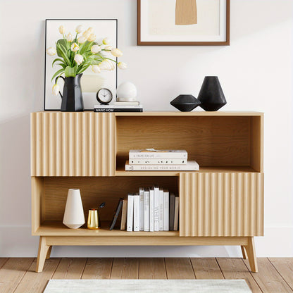 Sidetable – Wandtafel – Consoletafel – Haltafel – Dressoir – Industrieel Design – Hout Metaal – Softclose Deuren – 100x38x77 cm