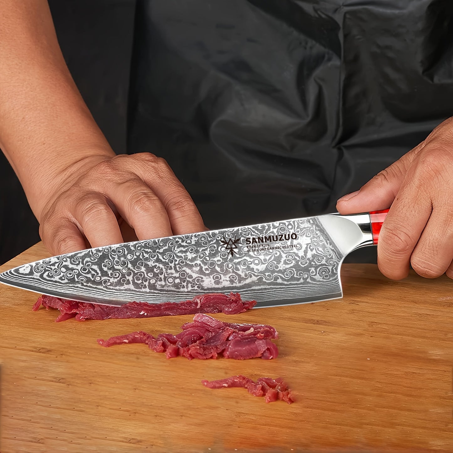 Keukenmes – Koksmes – Nakiri Mes – Groentemes – Set Van 2 – VG10 Damascus Staal – Resin Handvat