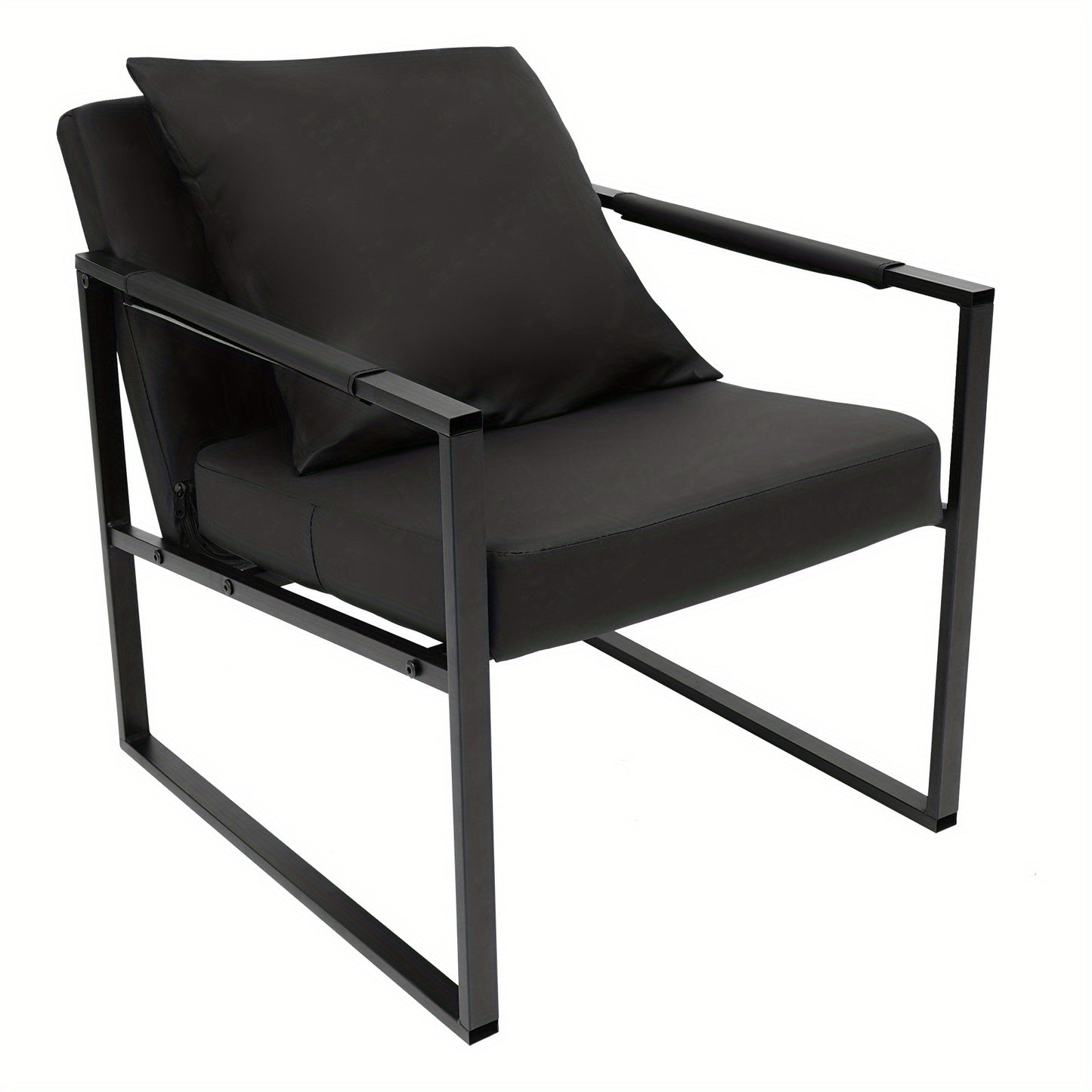 TOOL1SHOOO Modern 58.93x65.02x80.01 cm Armchair - Sponge-Filled Ergonomic Design, Sturdy Iron Frame, Easy Assembly Indoor/Outdoor Lounge Chair for Living Room, Office, Bedroom, Guest Room & Dining Room, Indoor Outdoor Chair,
