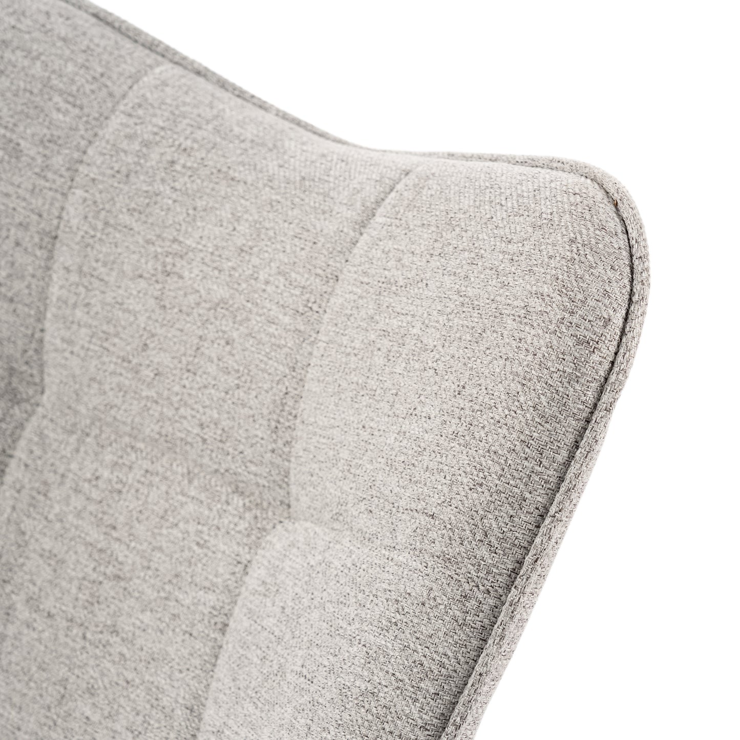 Loungestoel – Fauteuil – Relaxstoel – Zetel – Armstoel – Scandinavisch Design – Comfortabele Stoffering – Houten Poten – Grijs – 72x61x90,5 cm