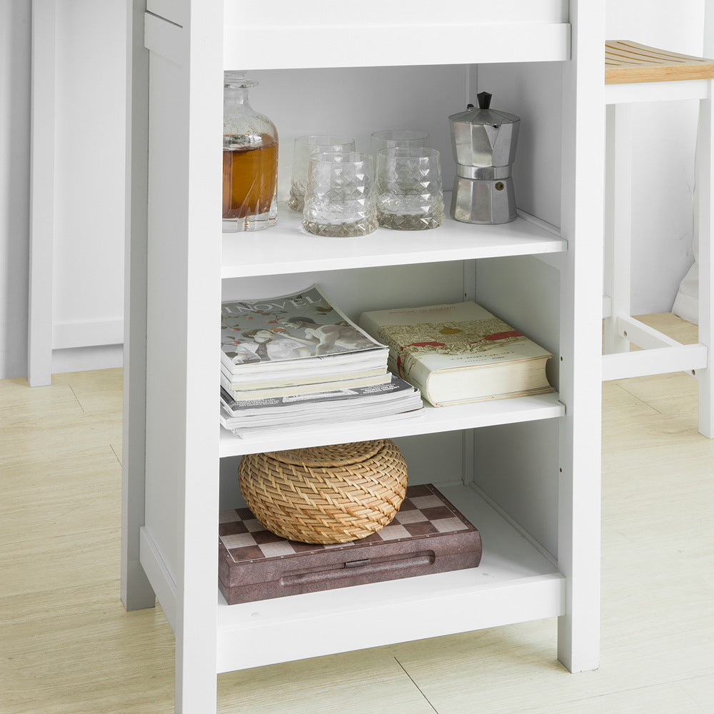 Hoge Bartafel – Barkruktafel – Keukentafel – Bartafel Met Opbergruimte – Witte Bartafel – MDF Met Melamine Coating – Afmetingen 120x55x90 cm