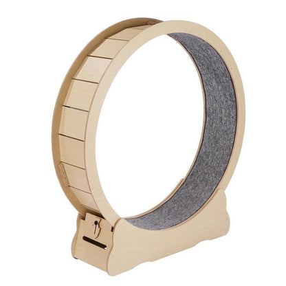 Large Wooden Exercise Wheel for s, Measuring 132 Cm, Designed for Indoor Use. This Treadmill Features a Removable Carpet And a Fishing Rod for Running, Walking, And Exercising, Accommodating Most s Weighing Up to 13 Kg.