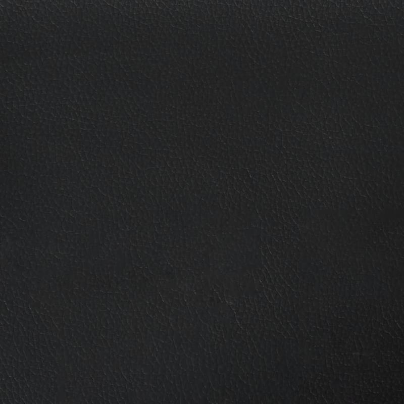 Black Bed Frame 140X200 Cm Made of Faux Leather. It'S Practical, Removable, And Suitable for Year-Round Use.