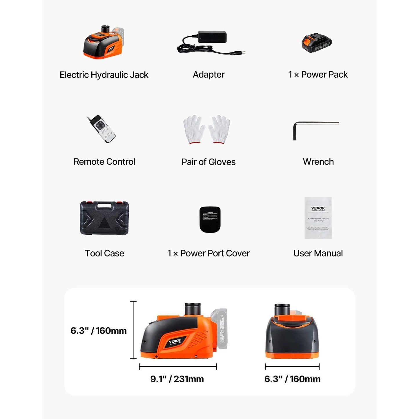 Elektrische Autokrik – Auto Krik – Hydraulische Krik – Draagbare Krik – 5 Ton Autokrik – Draadloos Met Afstandsbediening – LED Verlichting & Aluminium