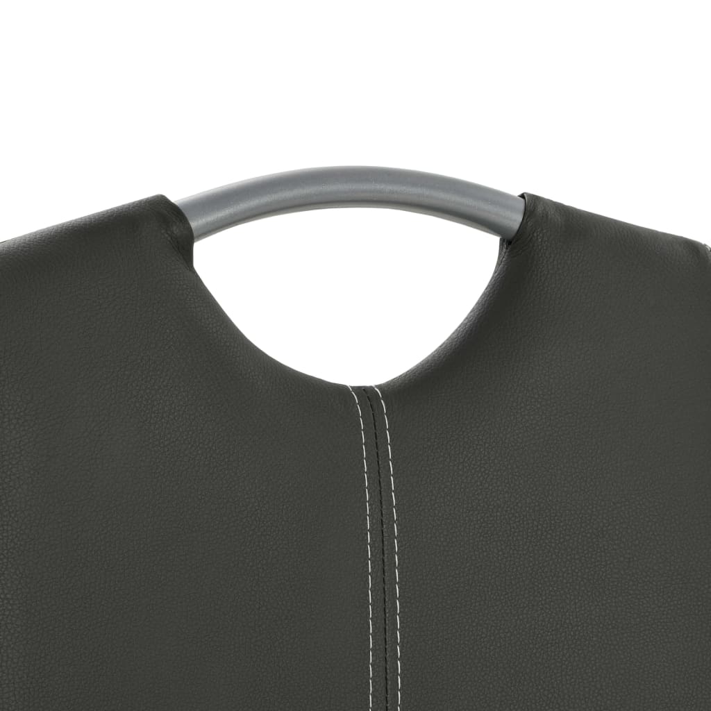 Eetkamerstoel – Stoel – Dinersstoel – Keukenstoel – Zitstoel – Kunstleer Bekleding – Stalen Frame – Set Van 4 – Comfortabel En Duurzaam – Grijs