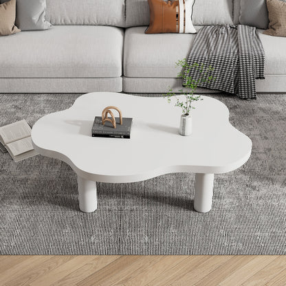 Salontafel Wolkvorm – Koffietafel – Bijzettafel – Woonkamertafel – Design Tafel – Wit – Duurzaam Kunststof – Eenvoudige Montage