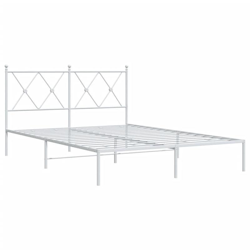 Modern Minimalist Bed Frame with Headboard - Heavy-Duty All-Metal Construction, Tool-Free Assembly, Easy-Clean Surface - Queen Size (140x200cm/55x79") Platform Bed Frame for Small to Large Bedrooms - Ideal for Modern, Industr