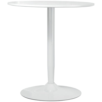 Ronde Eettafel – Tafel Voor Twee – Bistrotafel – Keukentafel – Compacte Tafel Wit – Stalen Onderstel – 70 x 70 cm – Stevig & Modern
