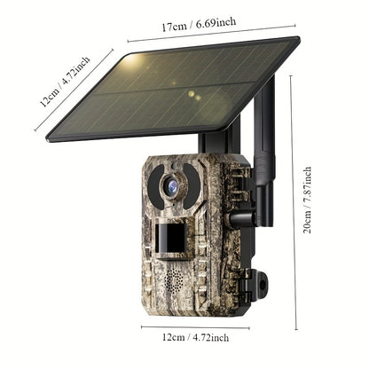 Wildcamera – Jachtcamera – Trailcam – Wildlife Camera – Buiten Camera – 4G LTE Met 2K HD Live Beeld – Zonnepaneel Oplaadbaar Met Nachtzicht