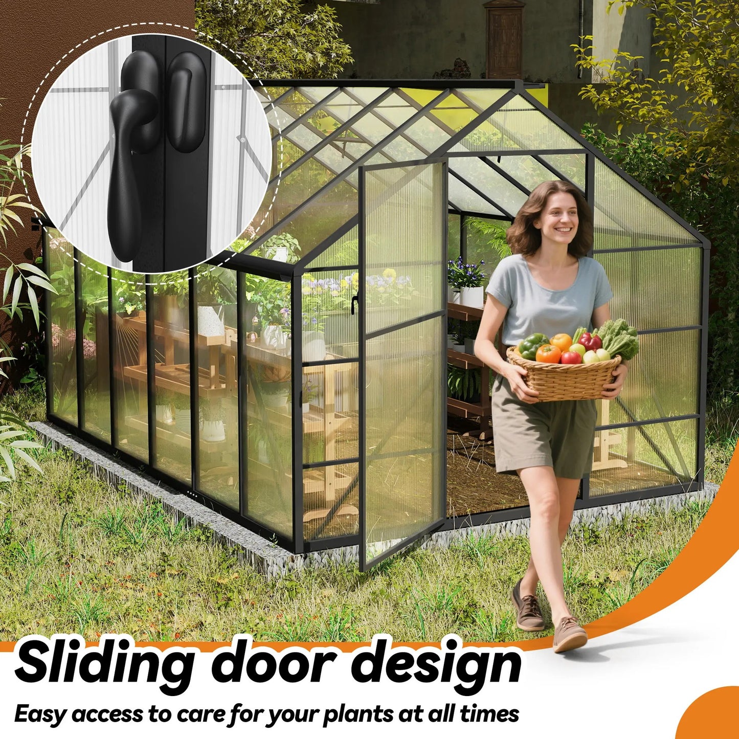 Kweekkas – Tuinkas – Broeikas – Serre – Plantenkas – 243,84x365,76 cm – Stevig Metalen Frame – Duurzame Transparante Plastic Folie
