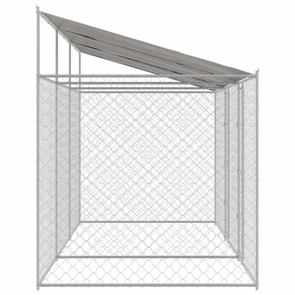 Hondenbench – Hondenkooi – Buitenkennel – Hondenren – Hondenverblijf – Verzinkt Staal – Weerbestendig Polyethyleen Dak – 6x2x2,56 m