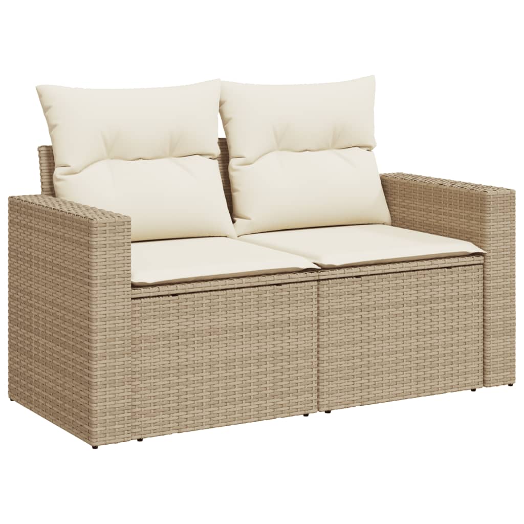 Tuinbank – Buitenbank – Zitbank – 2-zits Bank – Poly Rattan – Weerbestendig – Met Kussens