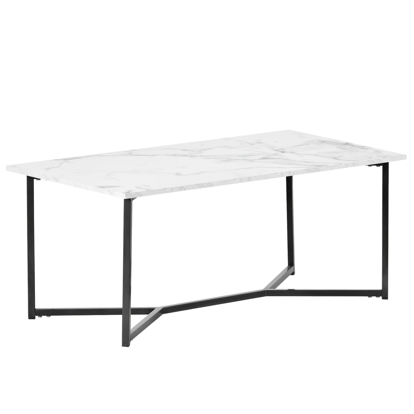Salontafel – Woonkamertafel – Koffietafel – Bijzettafel – Houten Tafel – Wit – MDF & Massief Hout – Rechthoekig Compact Design