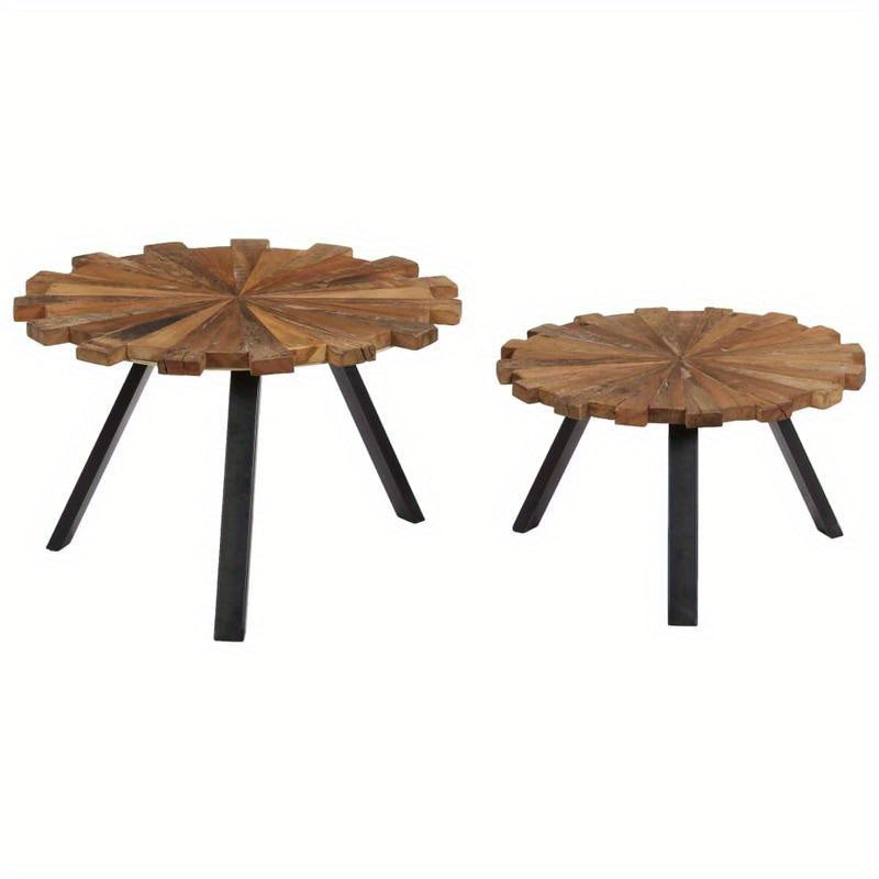 Coffee Tables 2pcs solid recycled wood