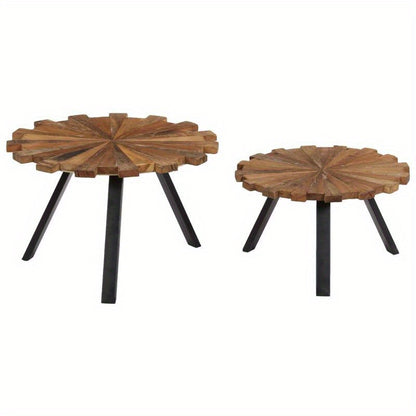 Coffee Tables 2pcs solid recycled wood